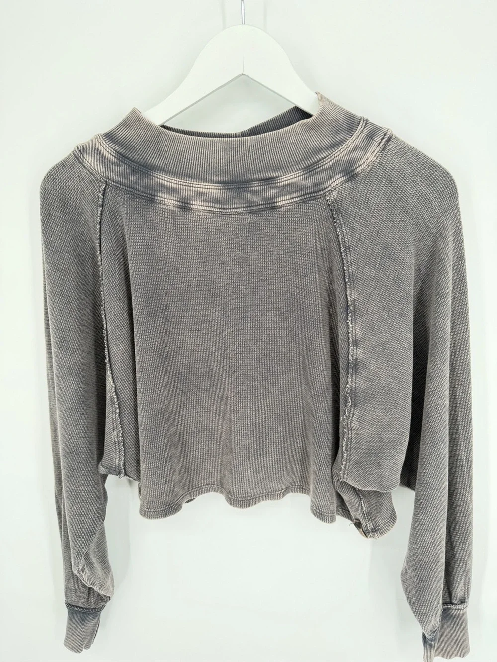 Free People Fun Times Turtle Thermal Pullover Black XS